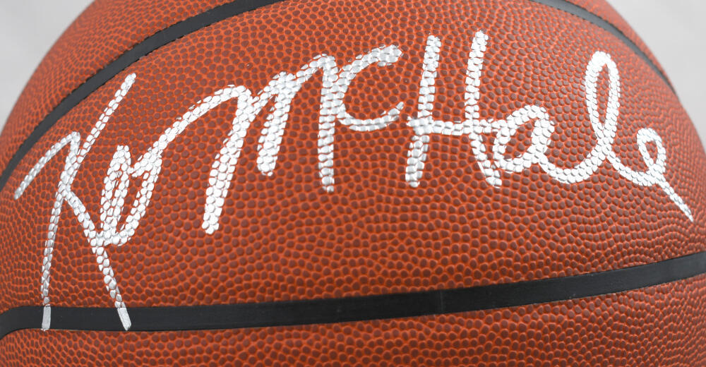 Kevin McHale Autographed Official NBA Logo Wilson Basketball - Beckett W Holo