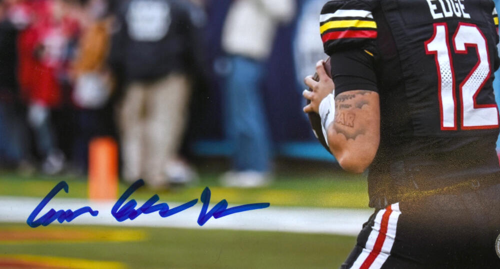 Cameron Edge Autographed Maryland Terps 8x10 Back View Photo-Beckett W Hologram