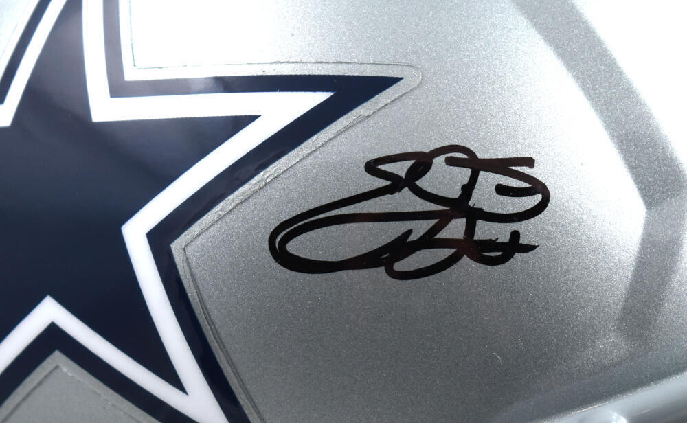 Emmitt Smith Autographed Cowboys F/S Speed Authentic Helmet - Beckett W Hologram