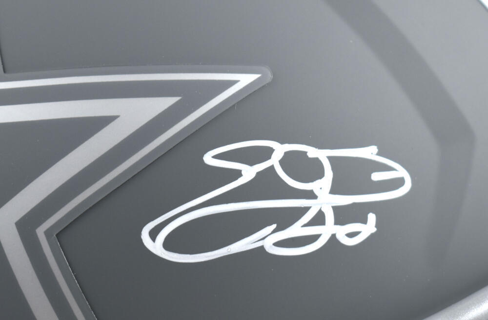 Emmitt Smith Autographed F/S Dallas Cowboys Slate Speed Helmet-Beckett W Holo