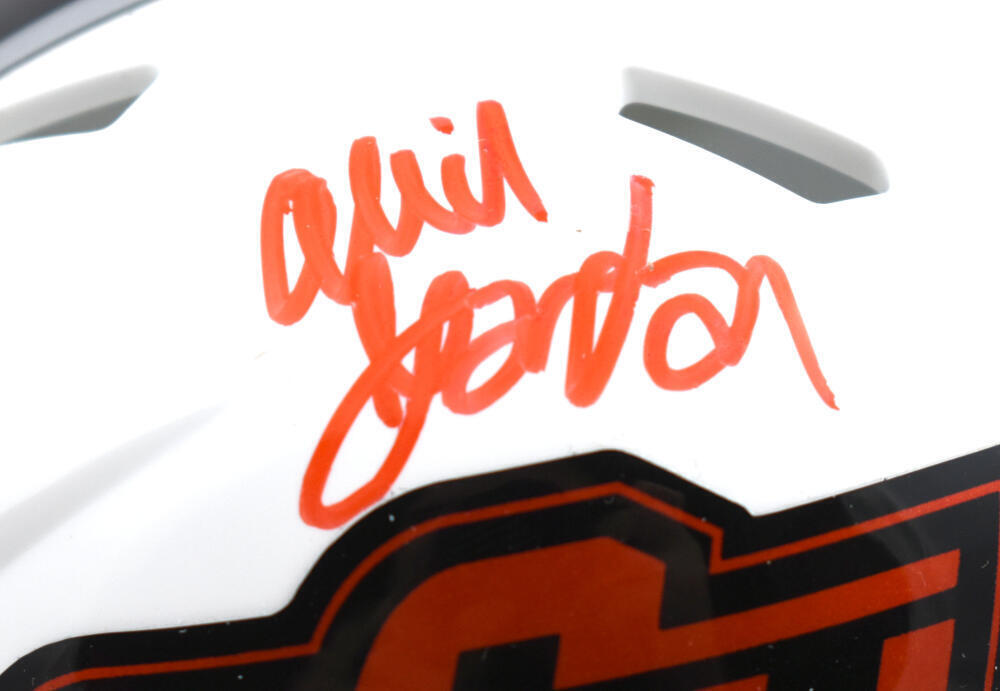Ollie Gordon II Signed Oklahoma State White Speed Mini Helmet-Beckett W Hologram