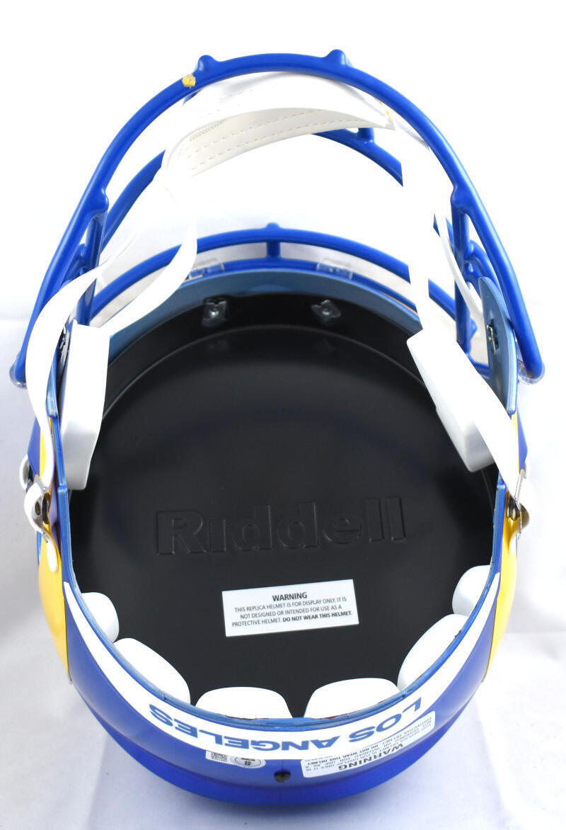 Kurt Warner Autographed Rams F/S Current Speed Helmet-Beckett W Hologram *Black