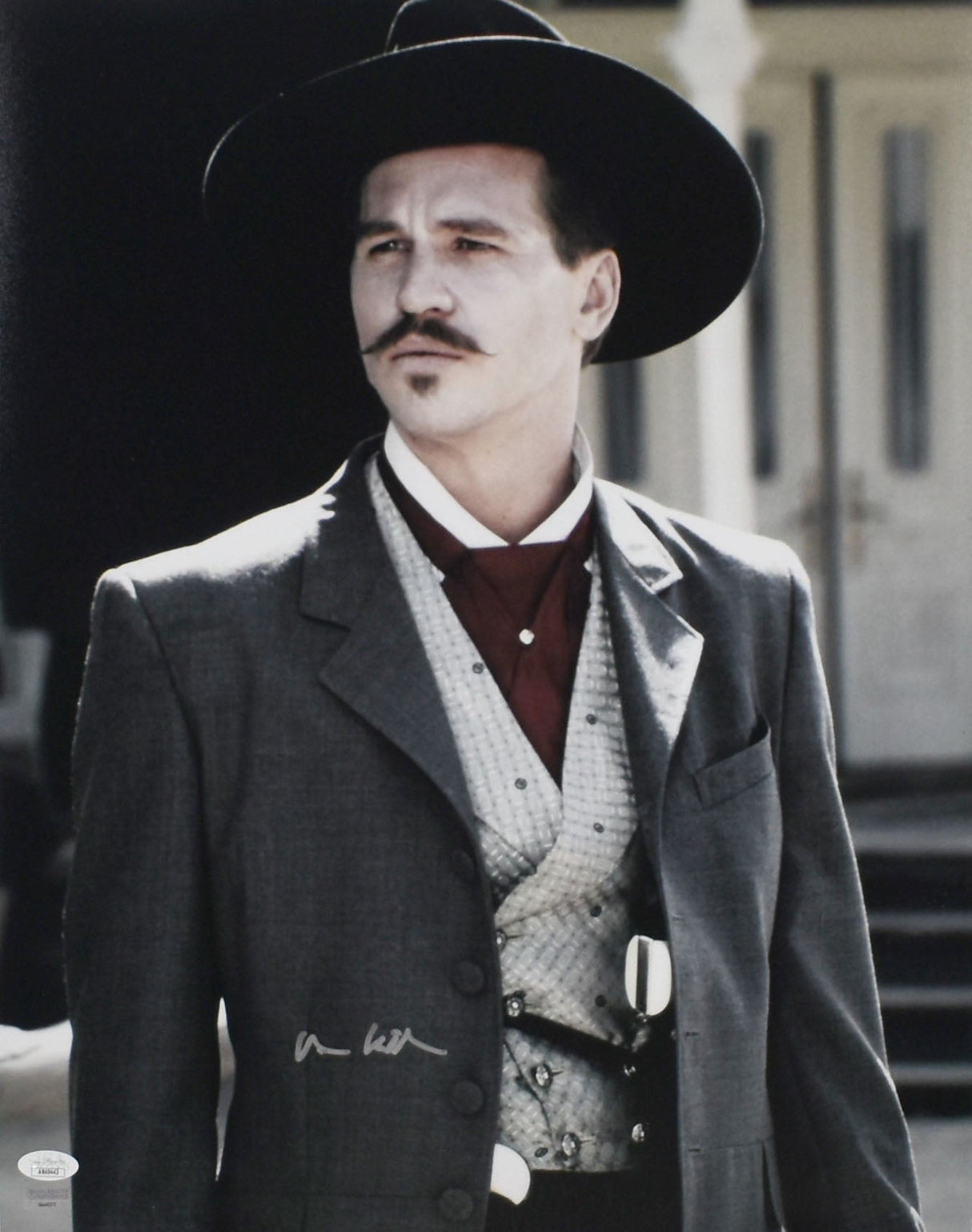 Val Kilmer Autographed Tombstone 16x20 Close Up Photo - JSA *Silver