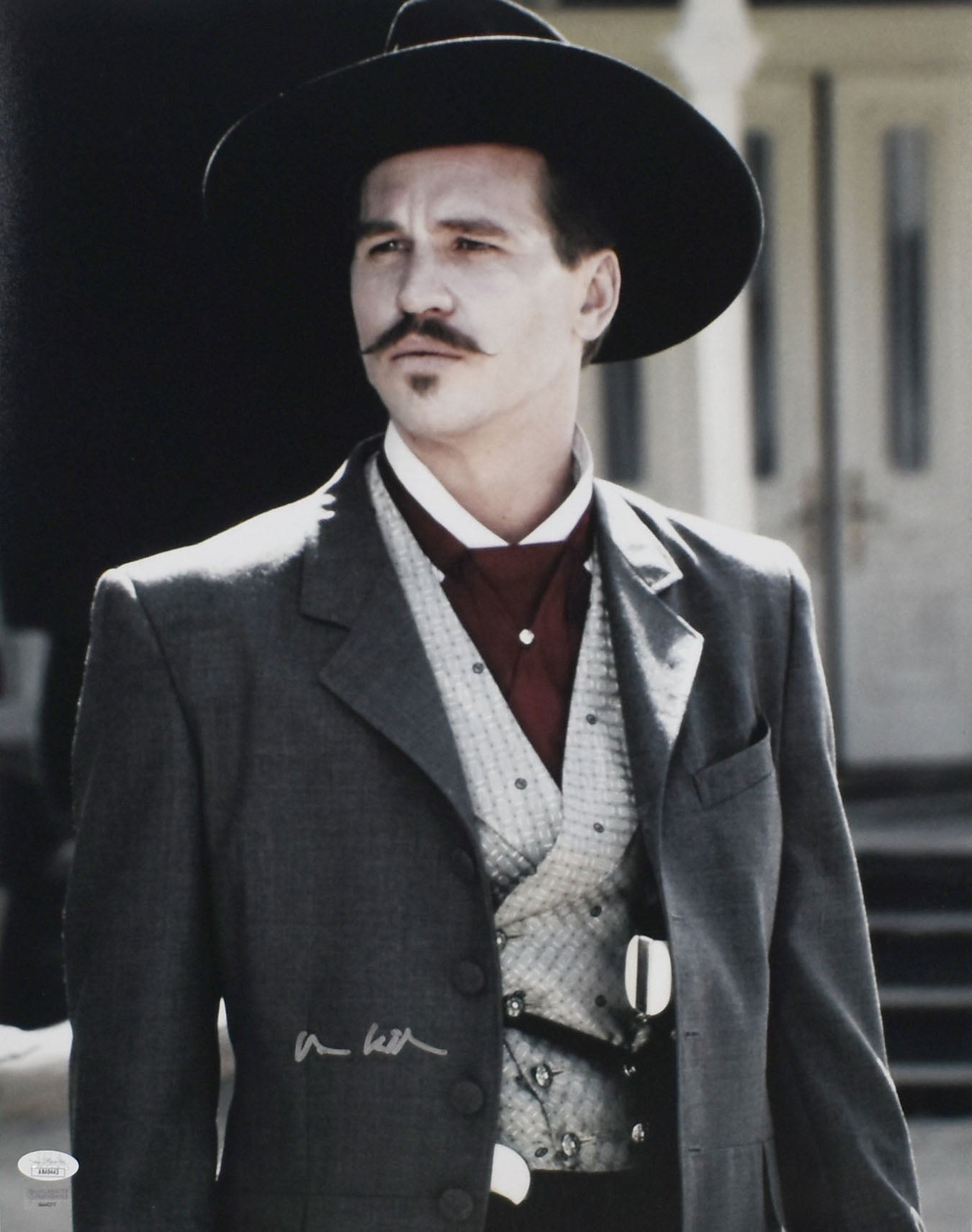 Val Kilmer Autographed Tombstone 16x20 Close Up Photo - JSA *Silver