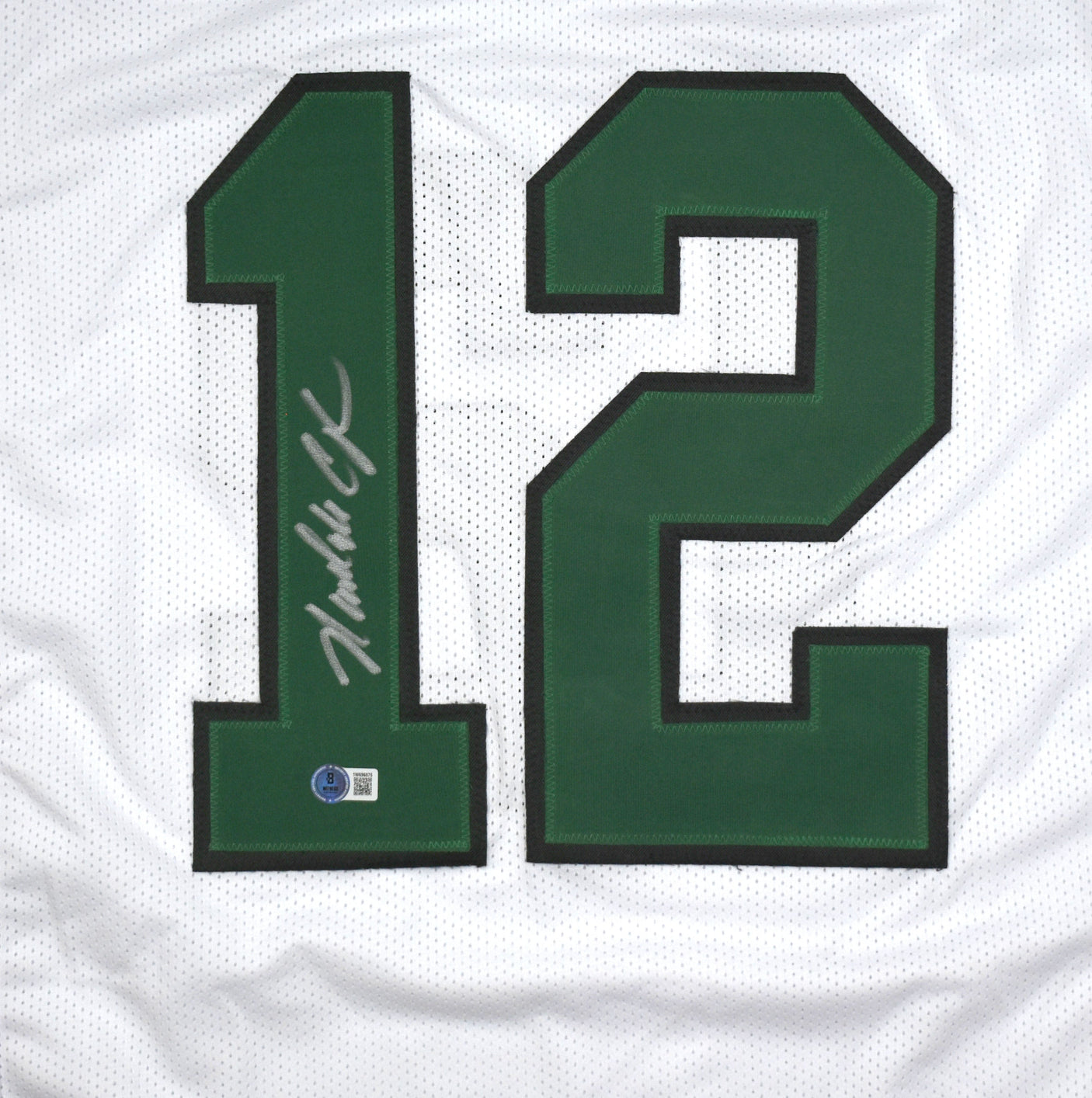 Randall Cunningham Autographed White Pro Style Jersey-Beckett W Hologram *Silver