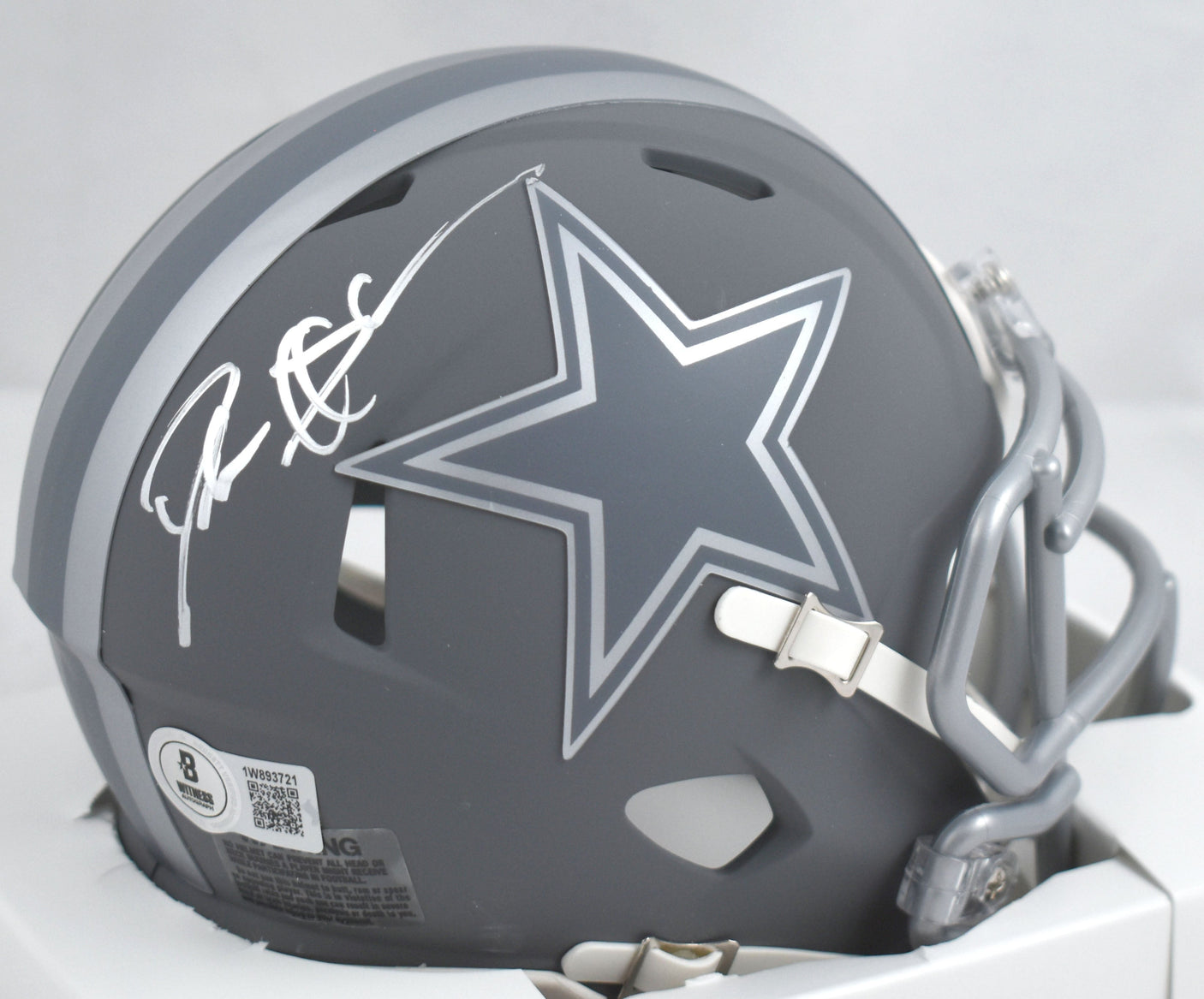 Deion Sanders Autographed Dallas Cowboys Slate Speed Mini Helmet-Beckett W Holo