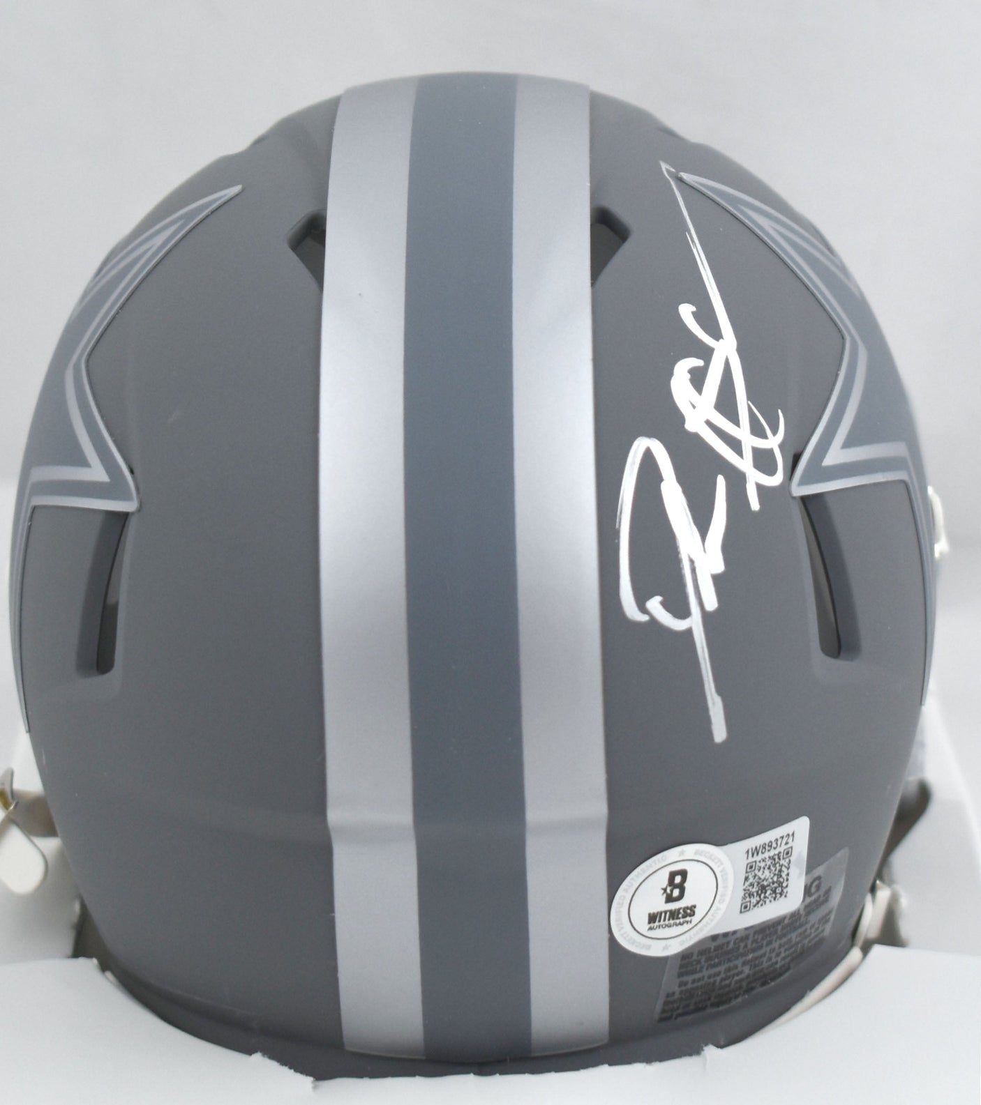 Deion Sanders Autographed Dallas Cowboys Slate Speed Mini Helmet-Beckett W Holo