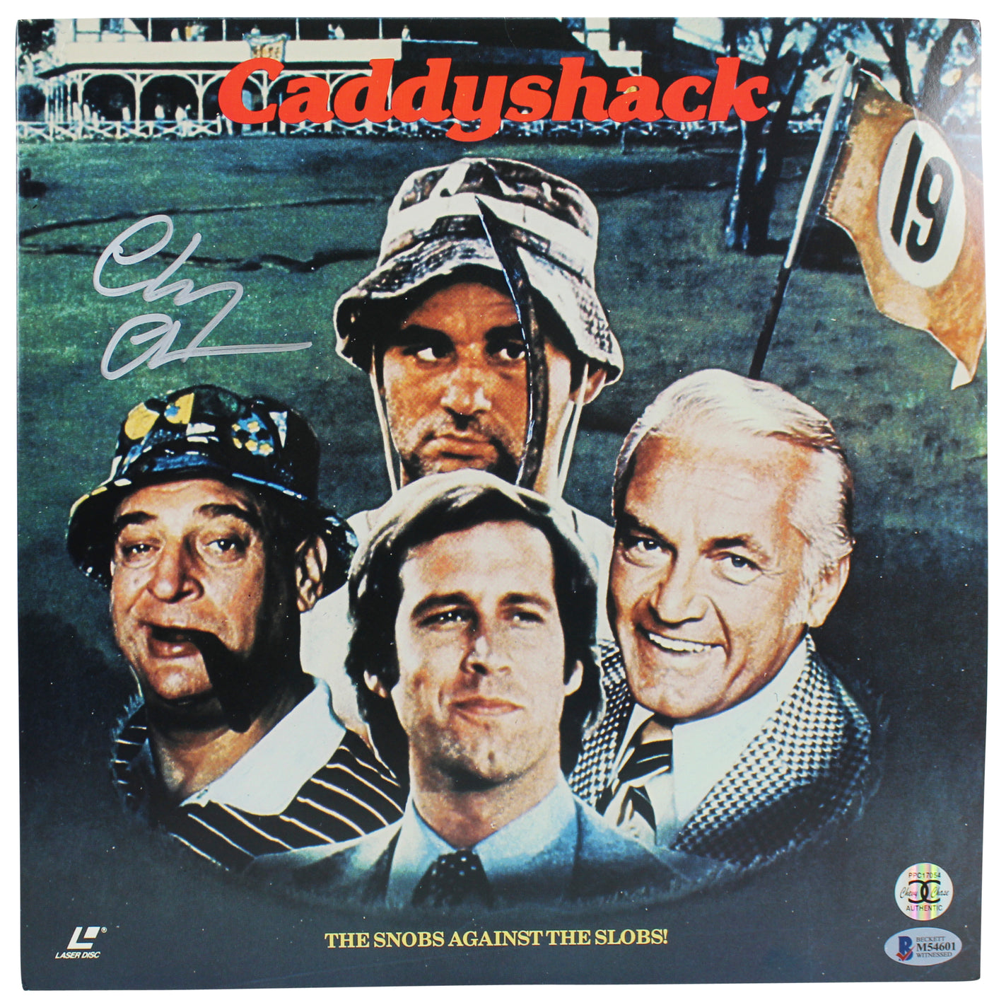 Chevy Chase Authentic Signed Caddyshack Laser Disc Cover w/Disc BAS Wit #M54601