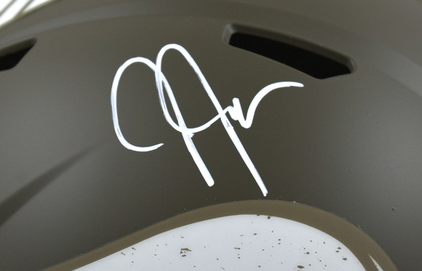 Justin Jefferson Signed Vikings F/S STS Speed Helmet - Beckett W