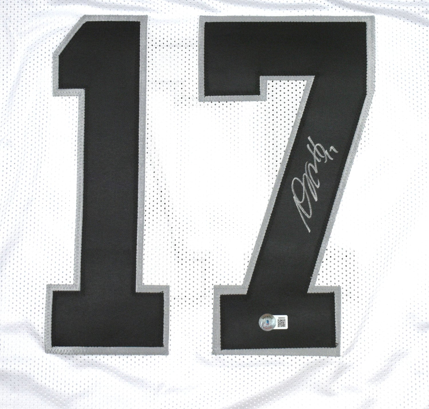 Davante Adams Autographed White Pro Style Jersey-Beckett W Hologram *Silver *Up