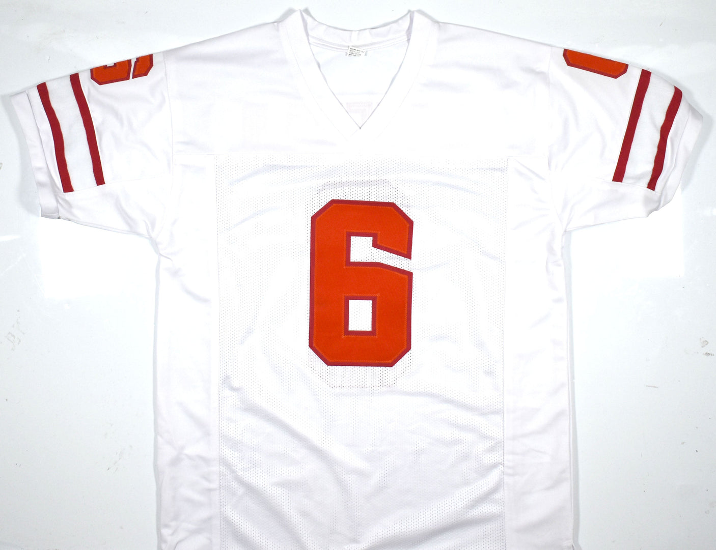 Baker Mayfield Autographed White Pro Style Jersey- Beckett W Hologram *Black