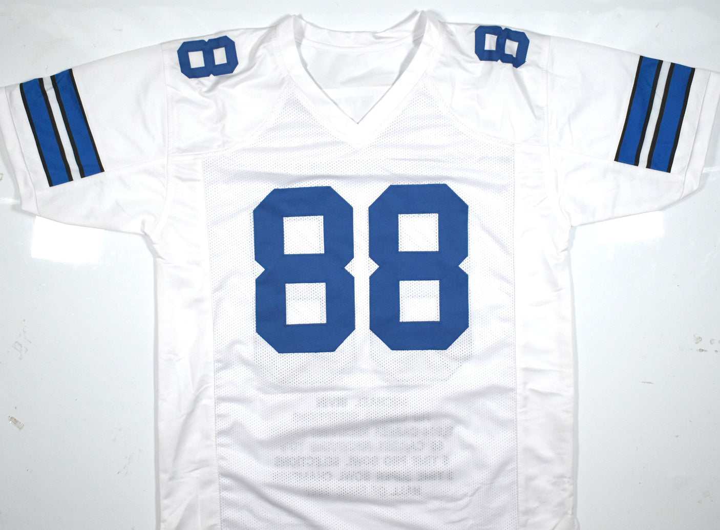 Michael Irvin Autographed White Pro Style Stat Jersey - Beckett W Hologram
