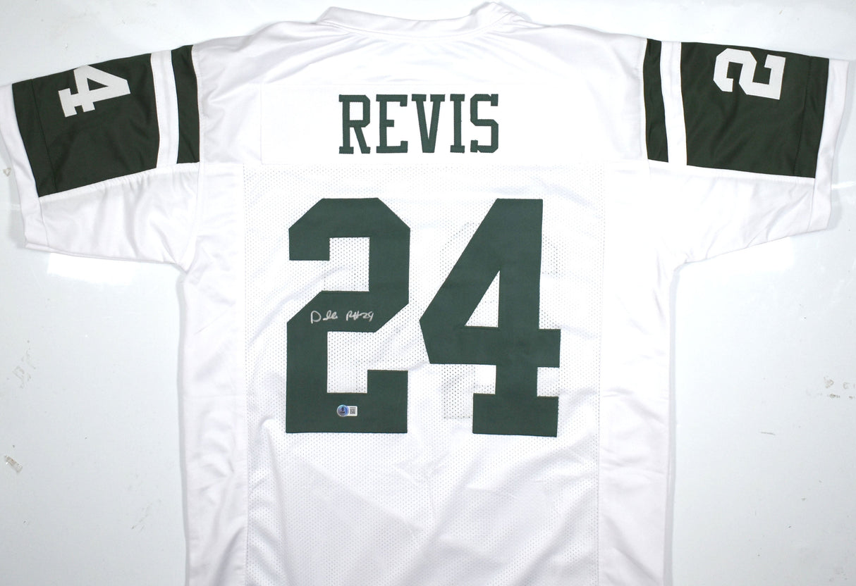 Darrelle Revis Autographed White Pro Style Jersey - Beckett W Hologram *2