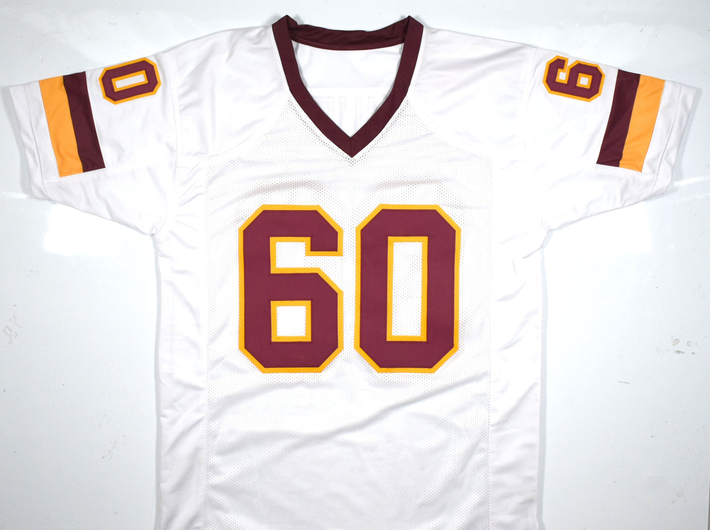 Chris Samuels Autographed White Pro Style Jersey - Beckett W Hologram *Silver