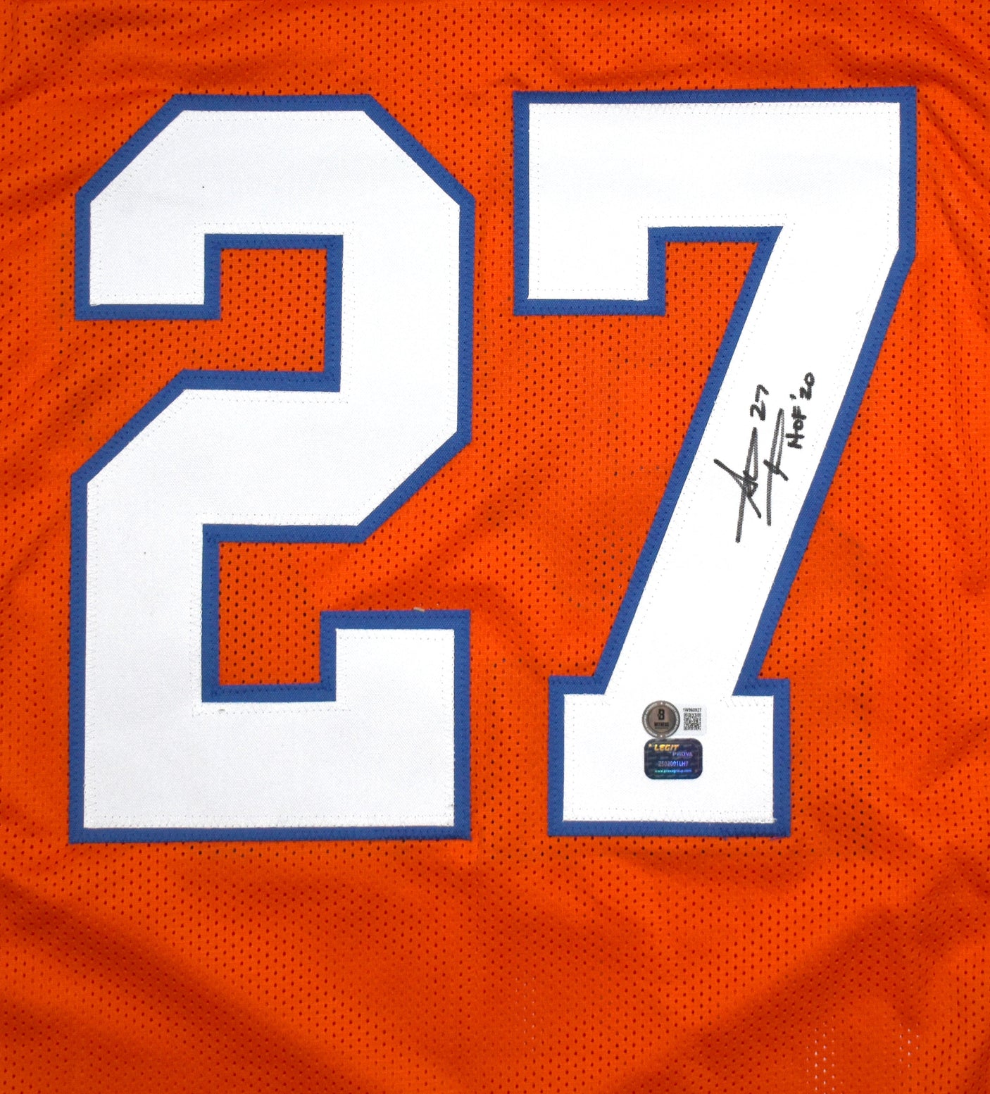 Steve Atwater Autographed Orange Pro Style Jersey w/HOF - Beckett W Hologram