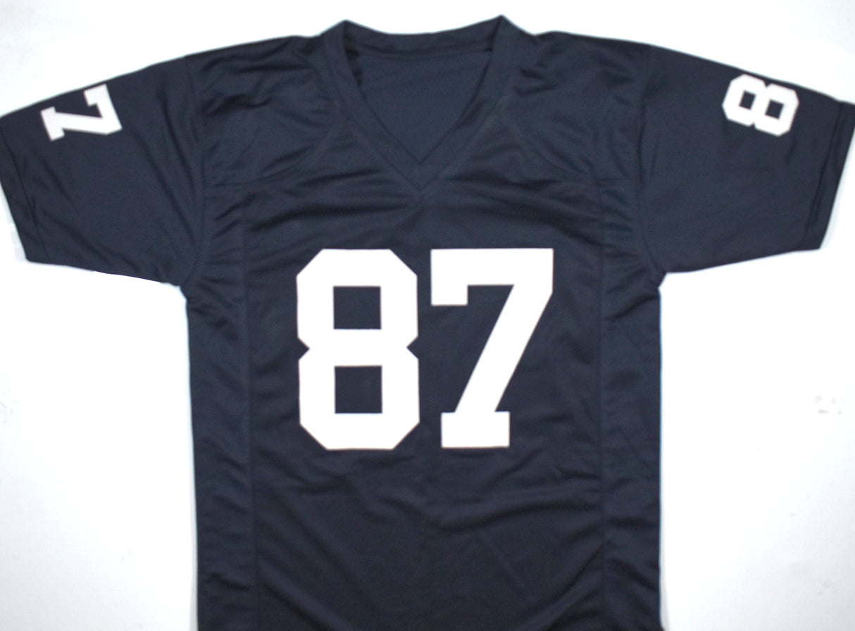 Pat Freiermuth Autographed Blue College Style Jersey - Beckett W Hologram *Black