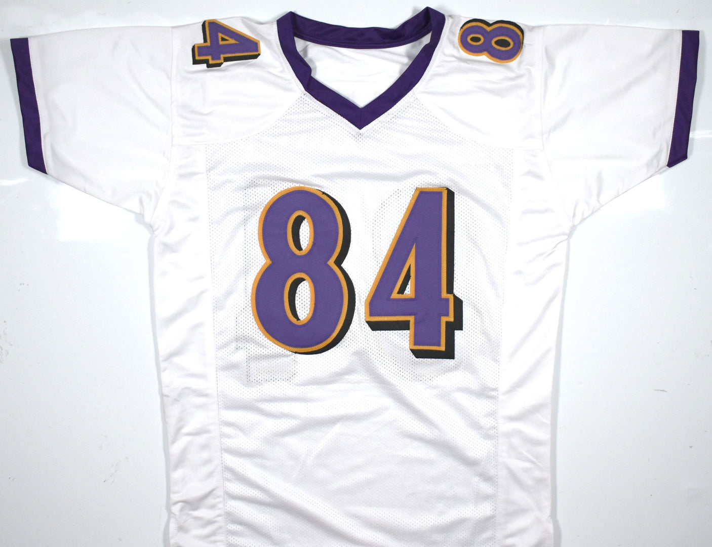 Jermaine Lewis Autographed White Pro Style Jersey - Beckett W Hologram *Silver