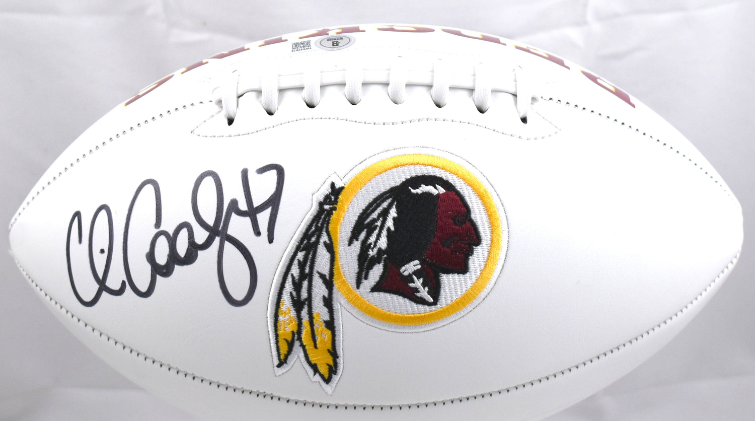 Chris Cooley Autographed Washington Logo Football - Beckett W Hologram *Black