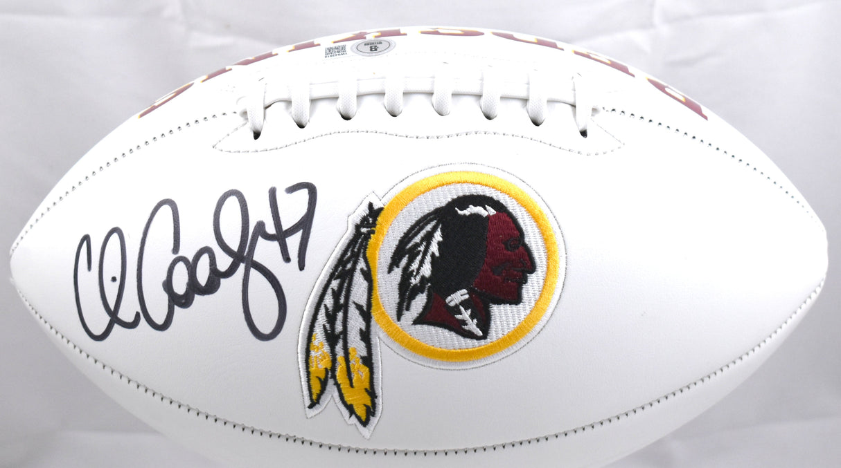 Chris Cooley Autographed Washington Logo Football - Beckett W Hologram *Black