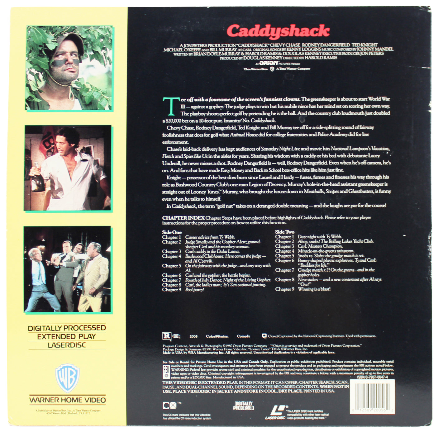 Chevy Chase Authentic Signed Caddyshack Laser Disc Cover w/Disc BAS Wit #M54599