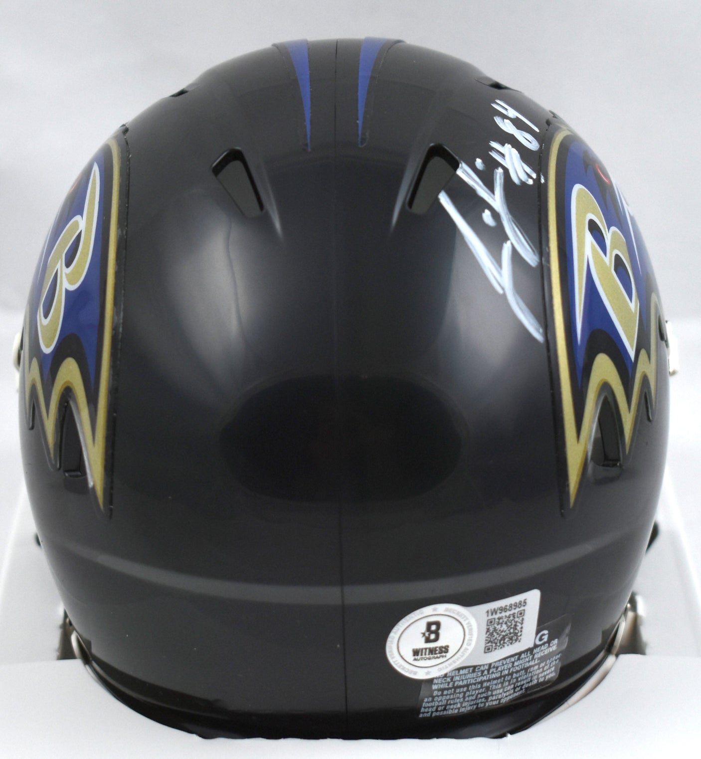 Jermaine Lewis Autographed Baltimore Ravens Speed Mini Helmet-Beckett W Hologram