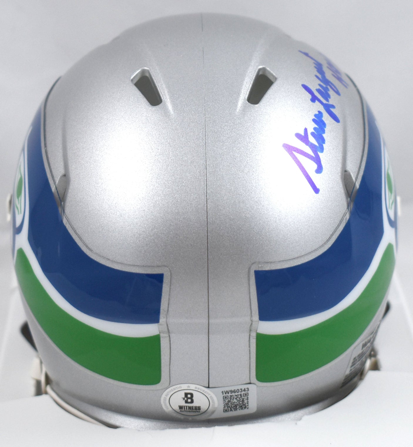 Steve Largent Autographed Seattle Seahawks Speed Mini Helmet - Beckett W Holo