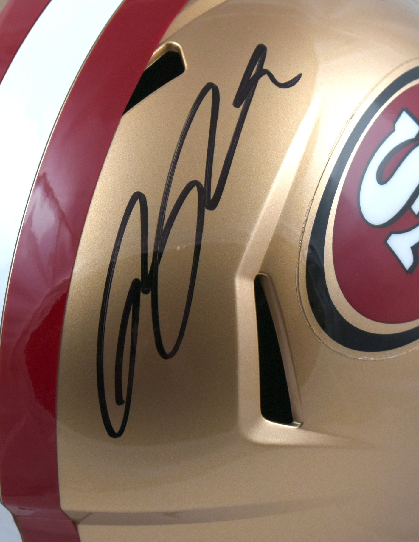 Ricky Pearsall Autographed San Francisco 49ers F/S Speed Helmet - Beckett W Holo