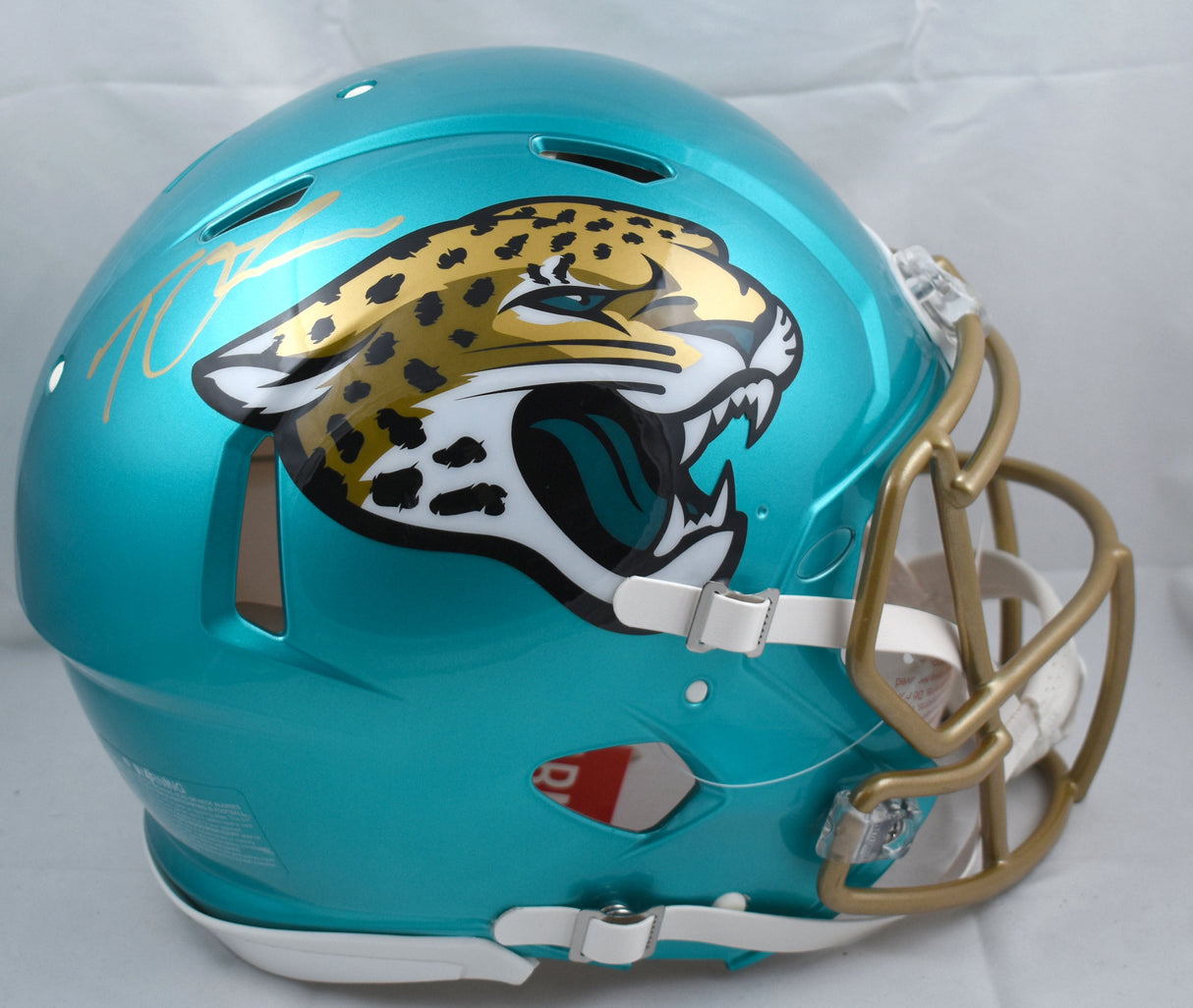 Trevor Lawrence SignedJaguars F/S Flash Speed Authentic Helmet- Fanatics Damaged