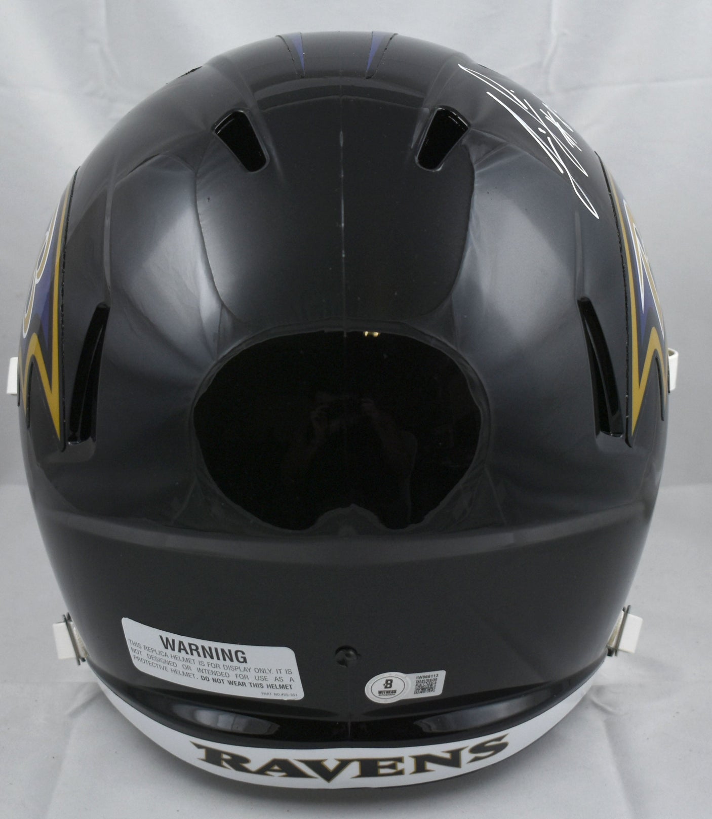 Jermaine Lewis Autographed Baltimore Ravens F/S Speed Helmet- Beckett W Hologram