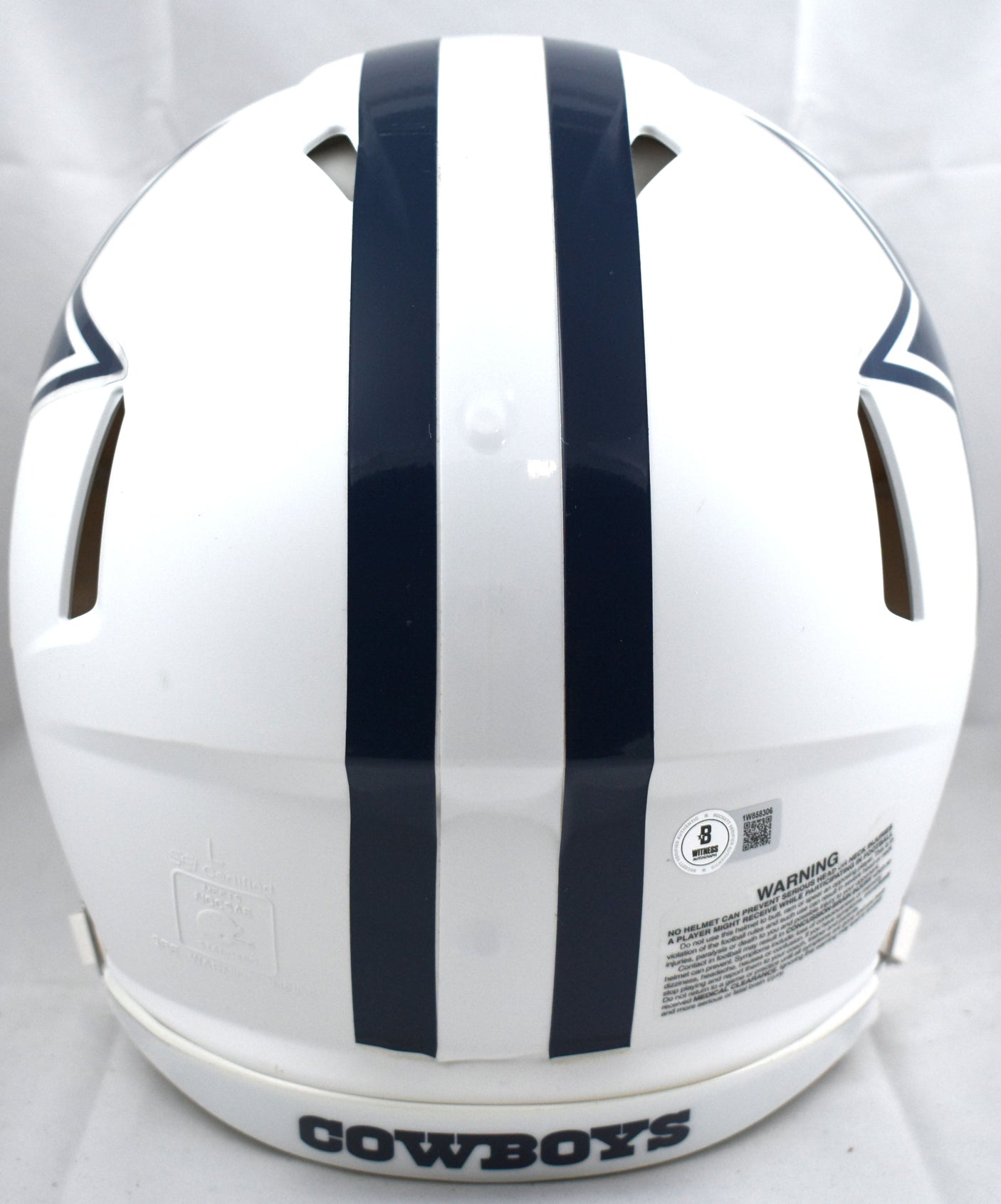 Dak Prescott Signed Cowboys F/S Flat White Speed Authentic Helmet-Beckett W Holo