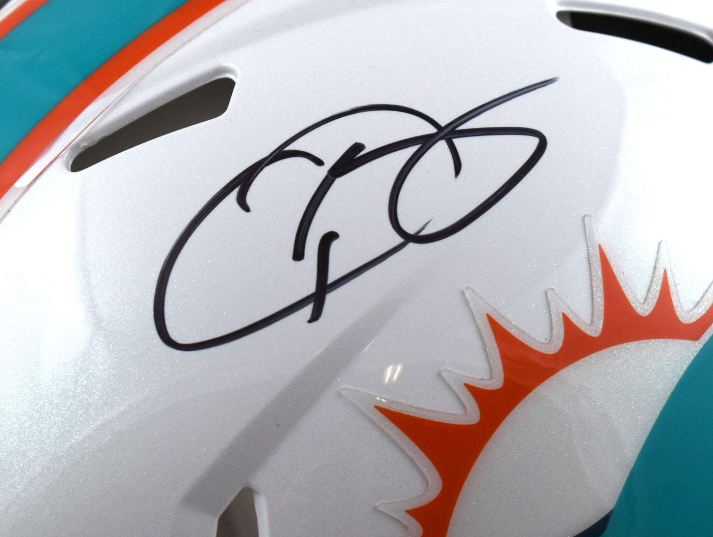 Odell Beckham Jr. Signed Dolphins F/S Speed Authentic Helmet - Beckett W Holo