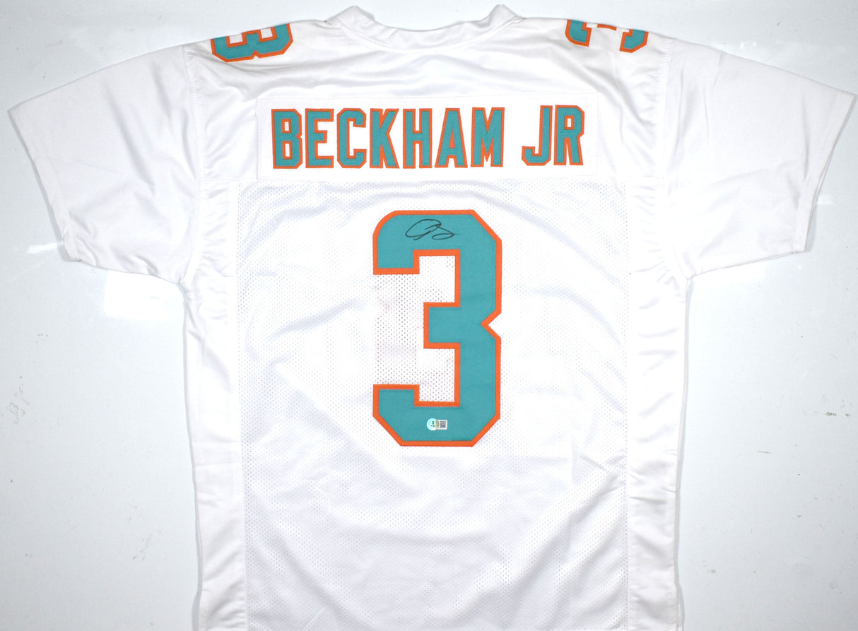 Odell Beckham Jr. Autographed White Pro Style Jersey - Beckett W Hologram *Black