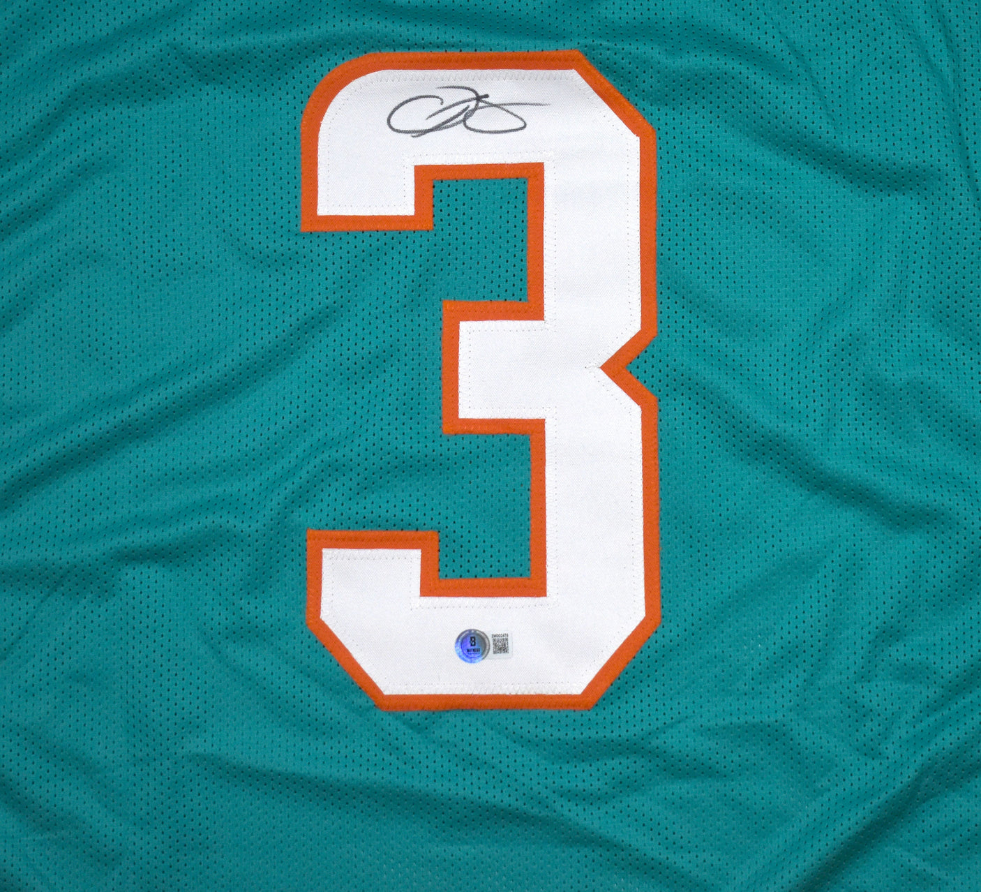 Odell Beckham Jr. Autographed Teal Pro Style Jersey - Beckett W Hologram *Black