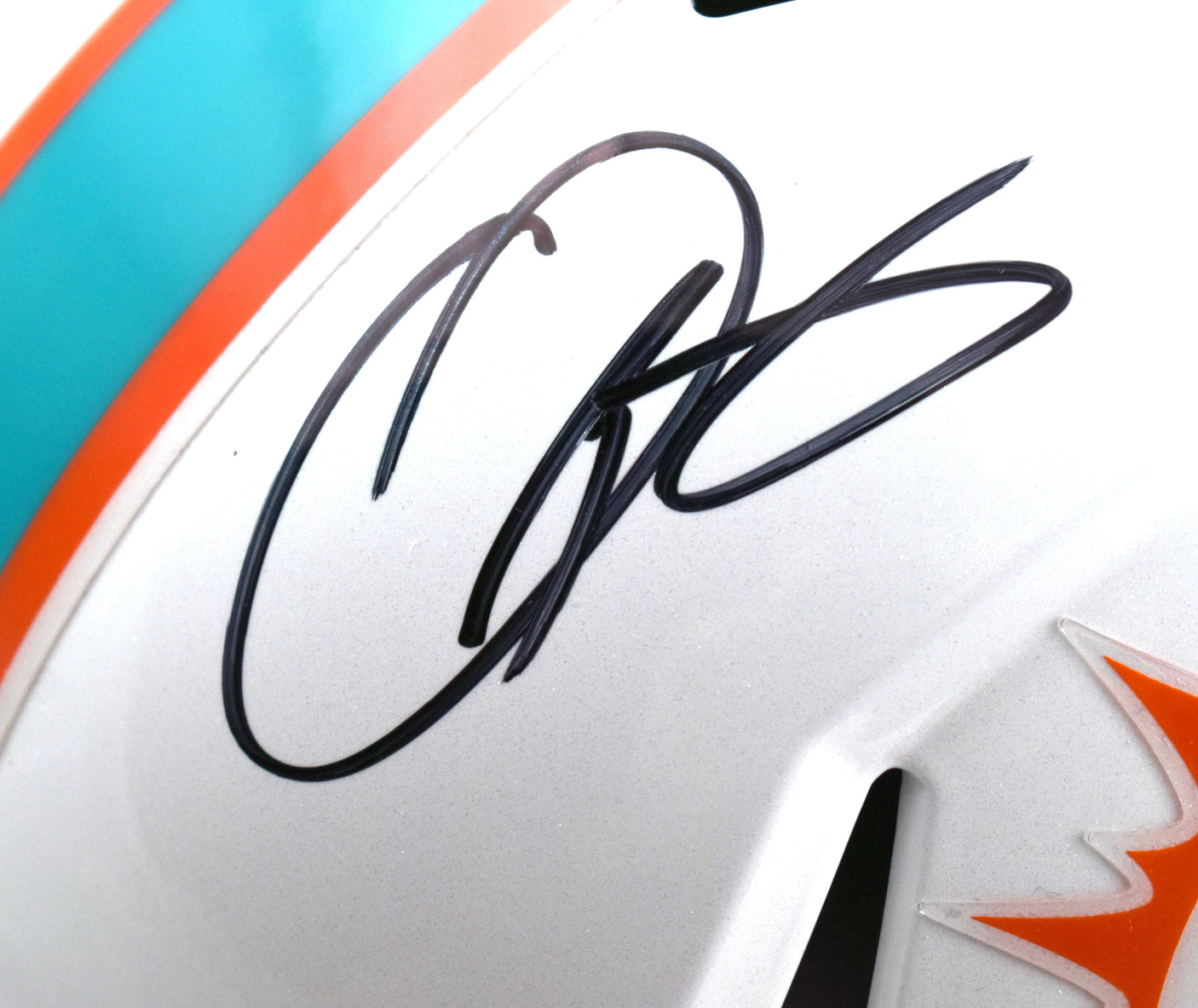 Beckham Jr. Waddle Tyreek Hill Signed Dolphins F/S Speed Helmet - Beckett W Holo