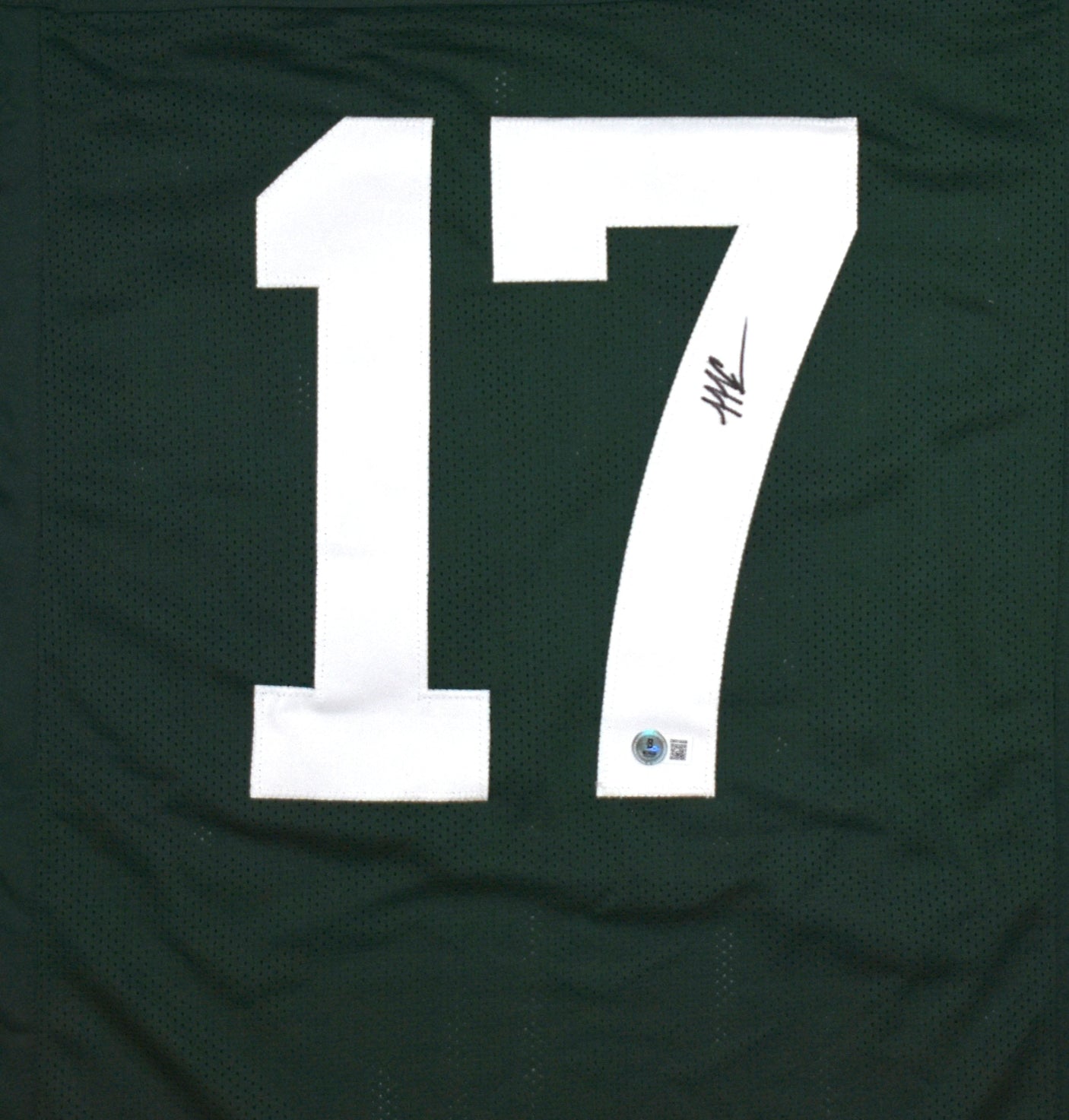 Malachi Corley Autographed Green Pro Style Jersey - Beckett W Hologram *Black