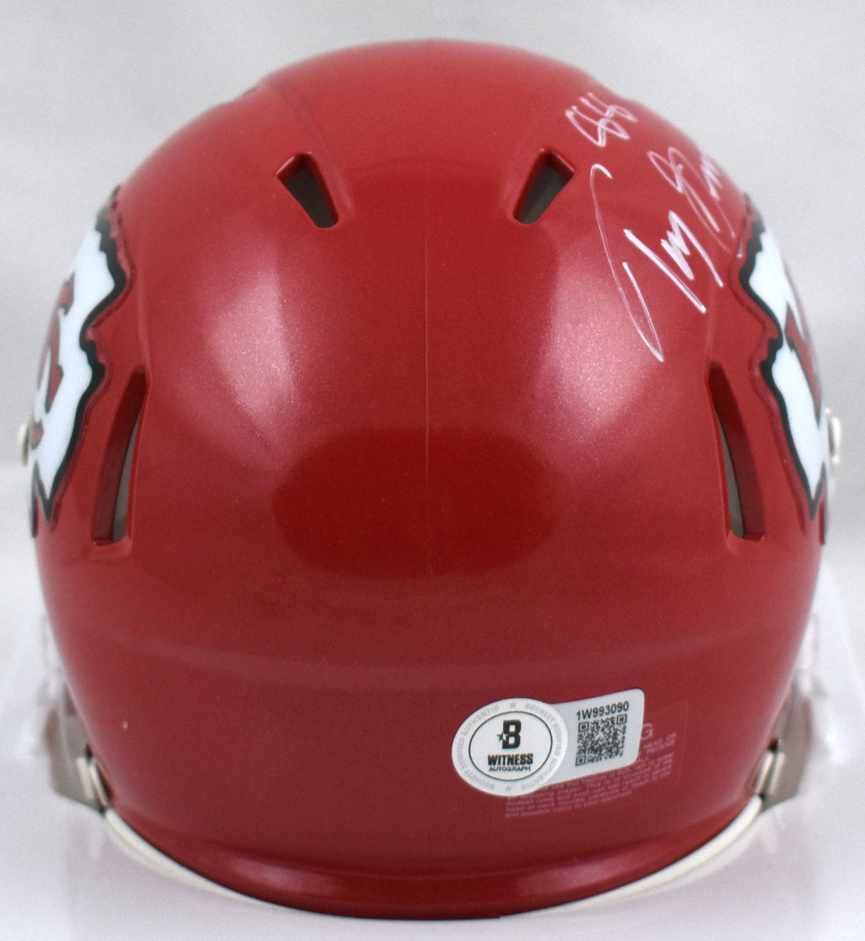 Tony Gonzalez Signed Kansas City Chiefs Speed Mini Helmet - Beckett W Hologram