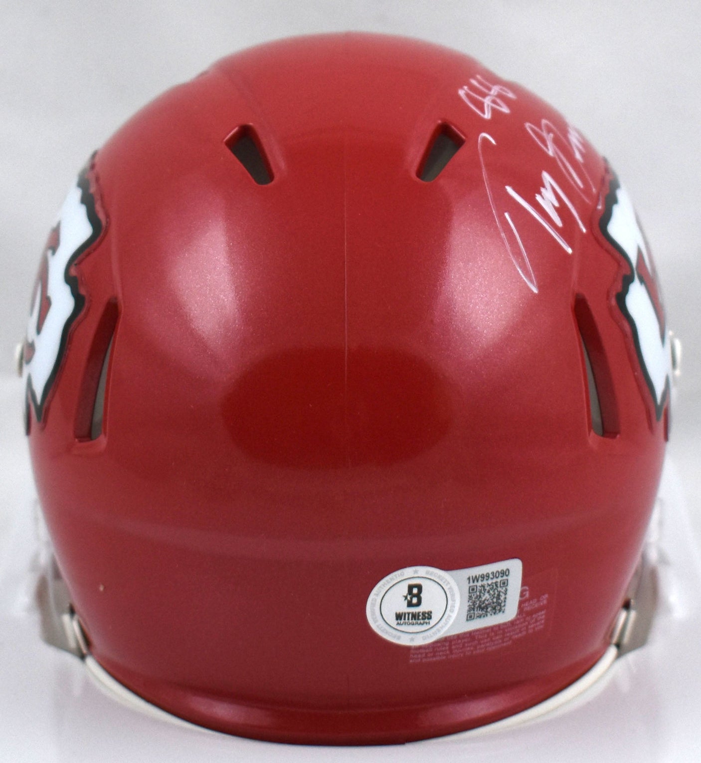 Tony Gonzalez Signed Kansas City Chiefs Speed Mini Helmet - Beckett W Hologram