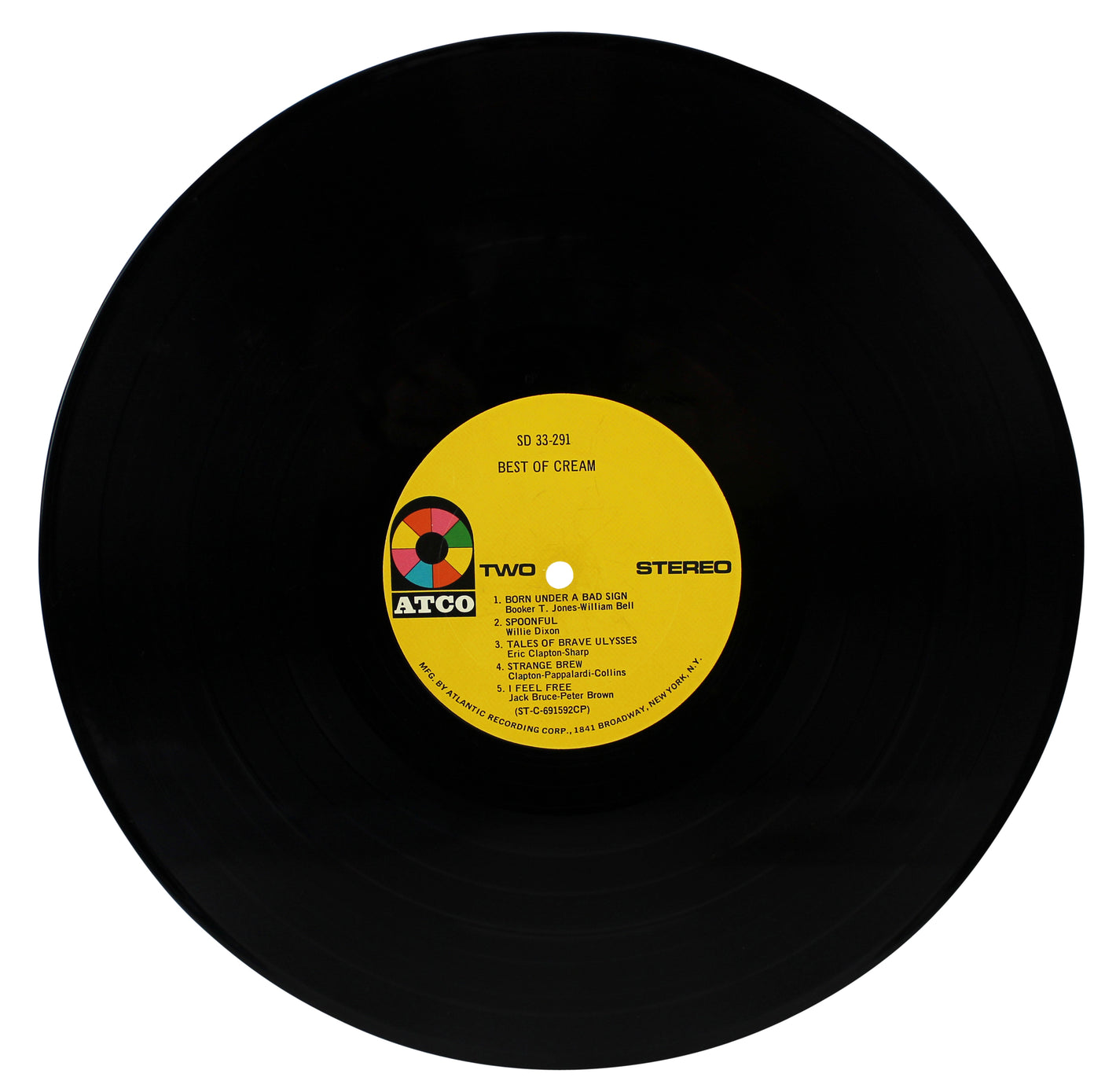 Jack Bruce Cream Authentic Signed Best Of Cream Album Cover W/ Vinyl PSA #T76234