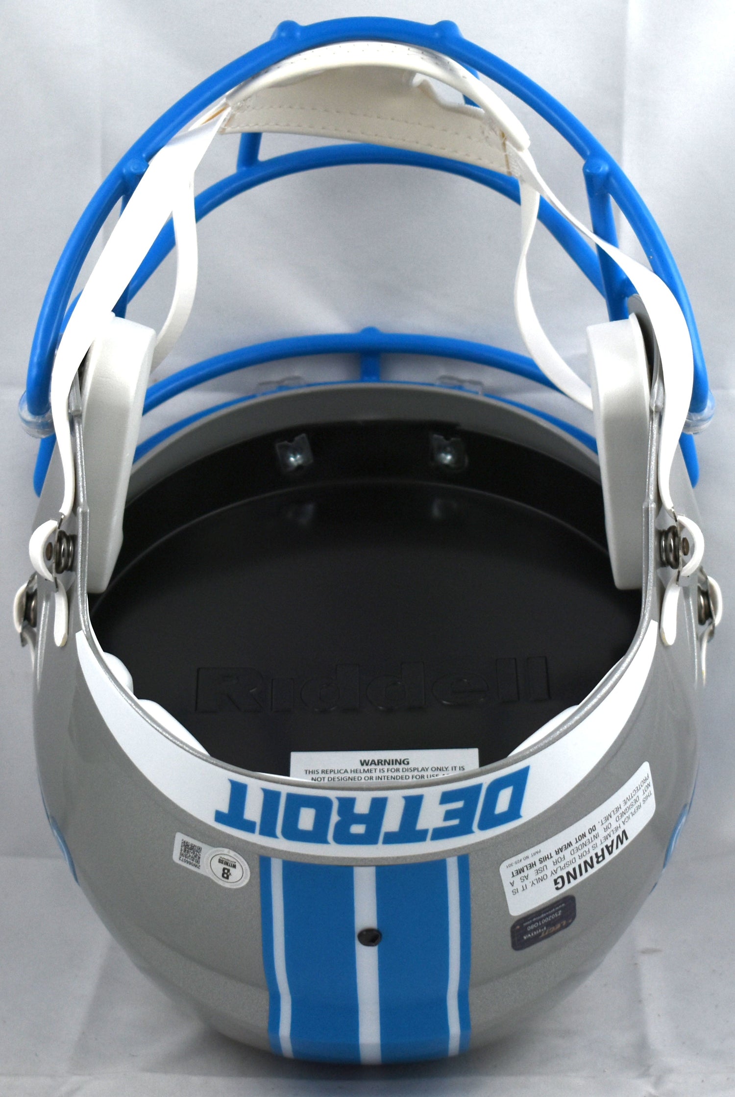 Calvin Johnson Autographed Detroit Lions F/S 2024 Speed Helmet- Beckett W Holo