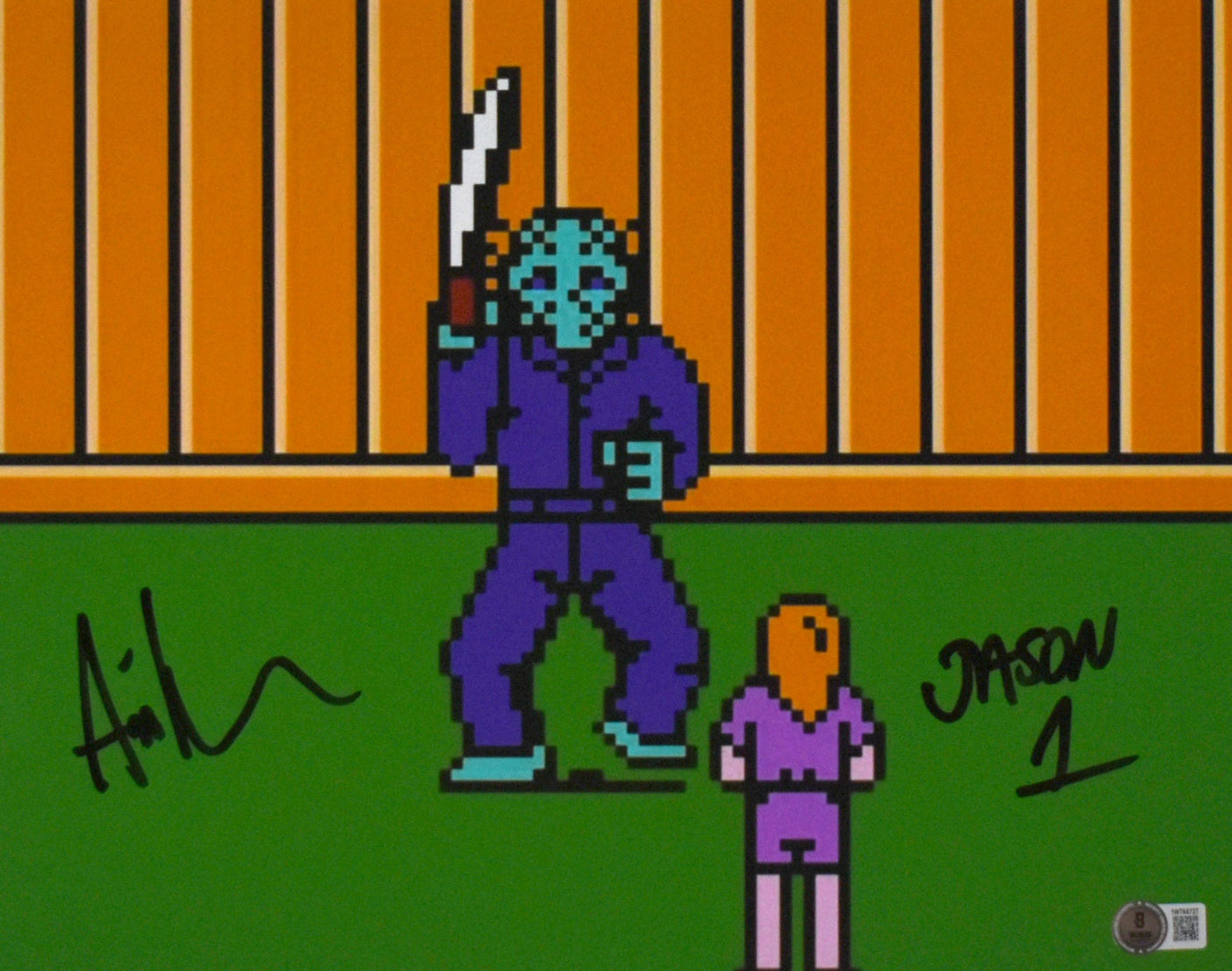 Ari Lehman Autographed 11x14 Video Game Photo - Beckett W Hologram *Black