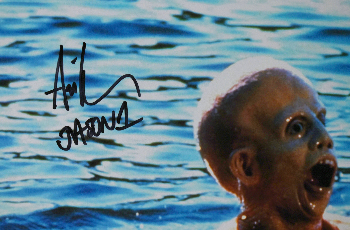 Ari Lehman Autographed 16x20 Drown Photo Jason 1 - Beckett W Hologram *Black