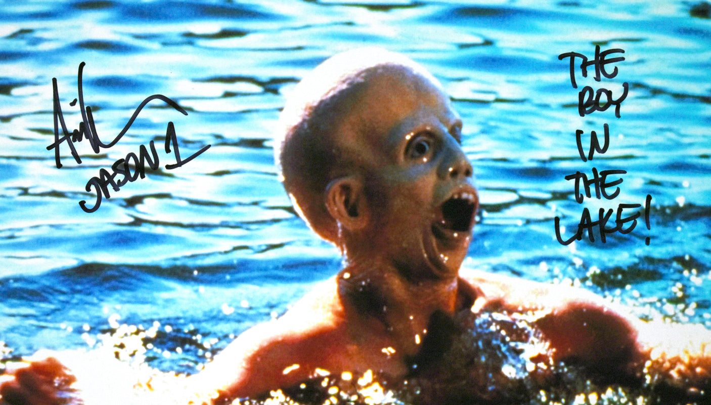Ari Lehman Autographed 16x20 Drown Photo Boy in the Lake - Beckett W Hologram