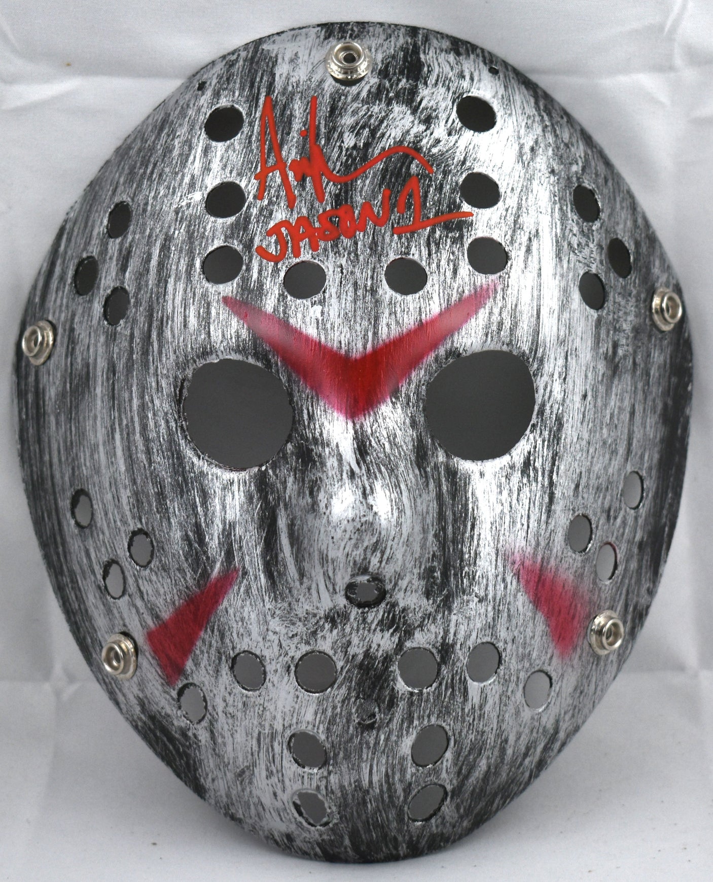 Ari Lehman Signed Friday The 13th Silver Jason Mask w/Jason 1-Beckett W Hologram