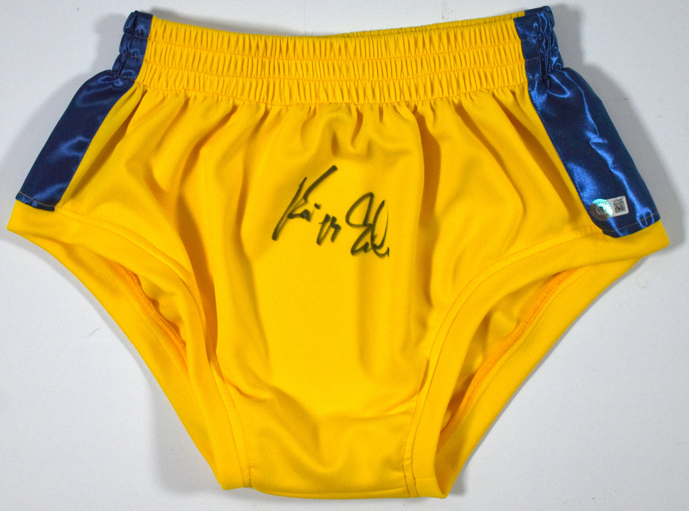 Kevin Von Erich Signed Yellow Wrestling Trunks The Iron Claw- Beckett W Hologram