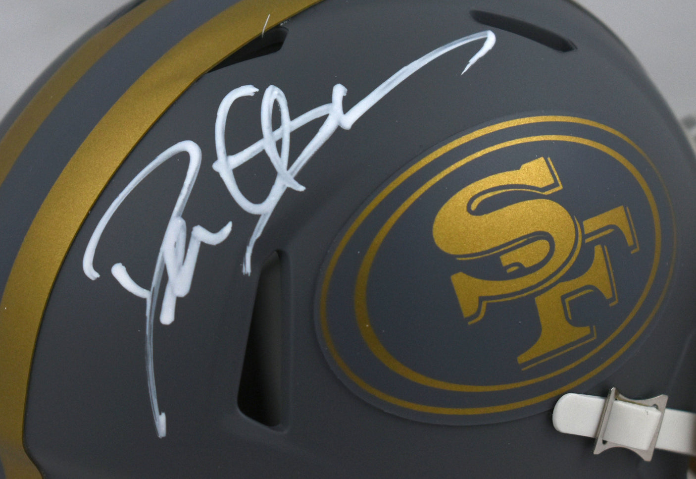 Deion Sanders Signed San Francisco 49ers Slate Speed Mini Helmet-Beckett W Holo