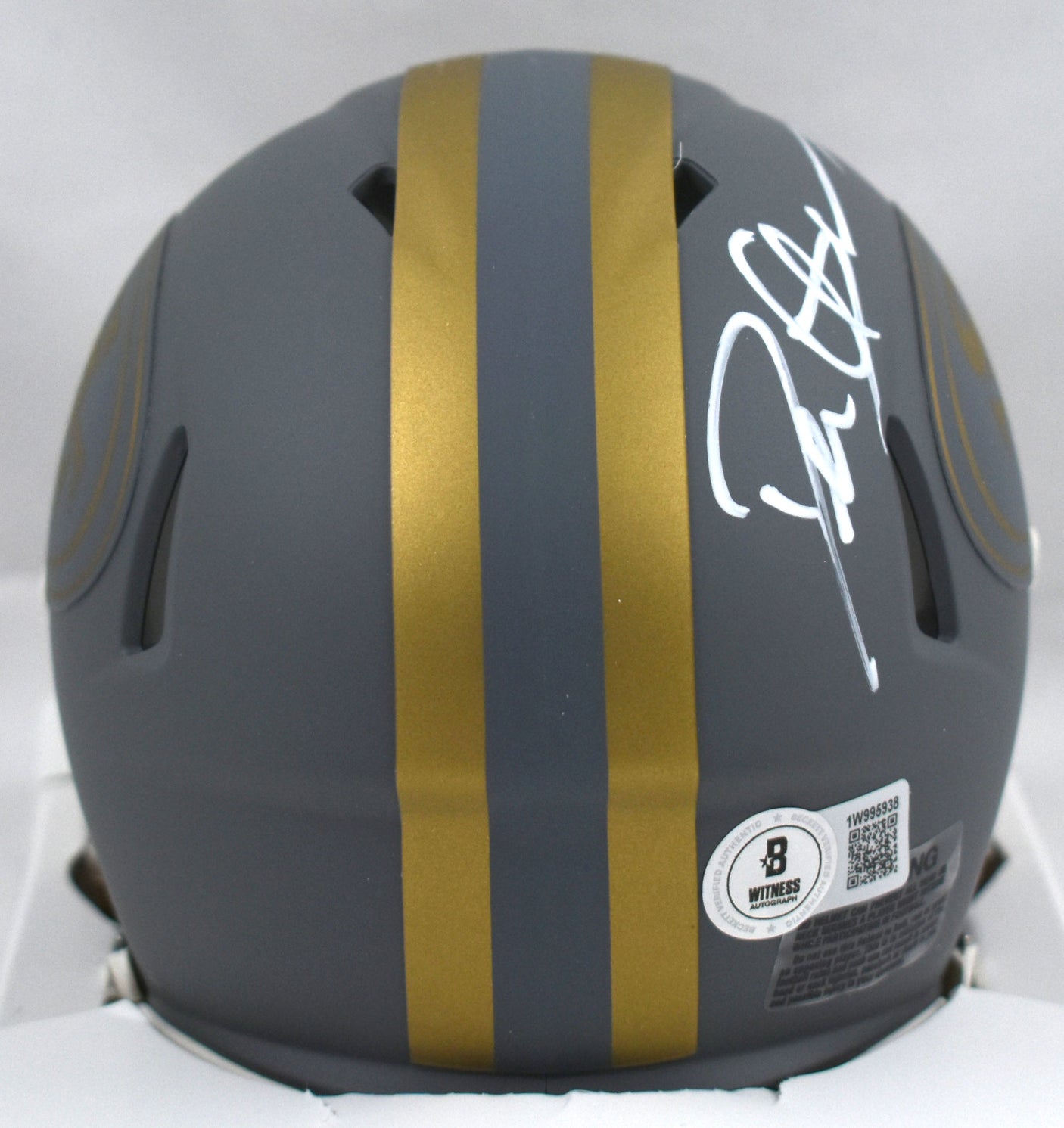 Deion Sanders Signed San Francisco 49ers Slate Speed Mini Helmet-Beckett W Holo