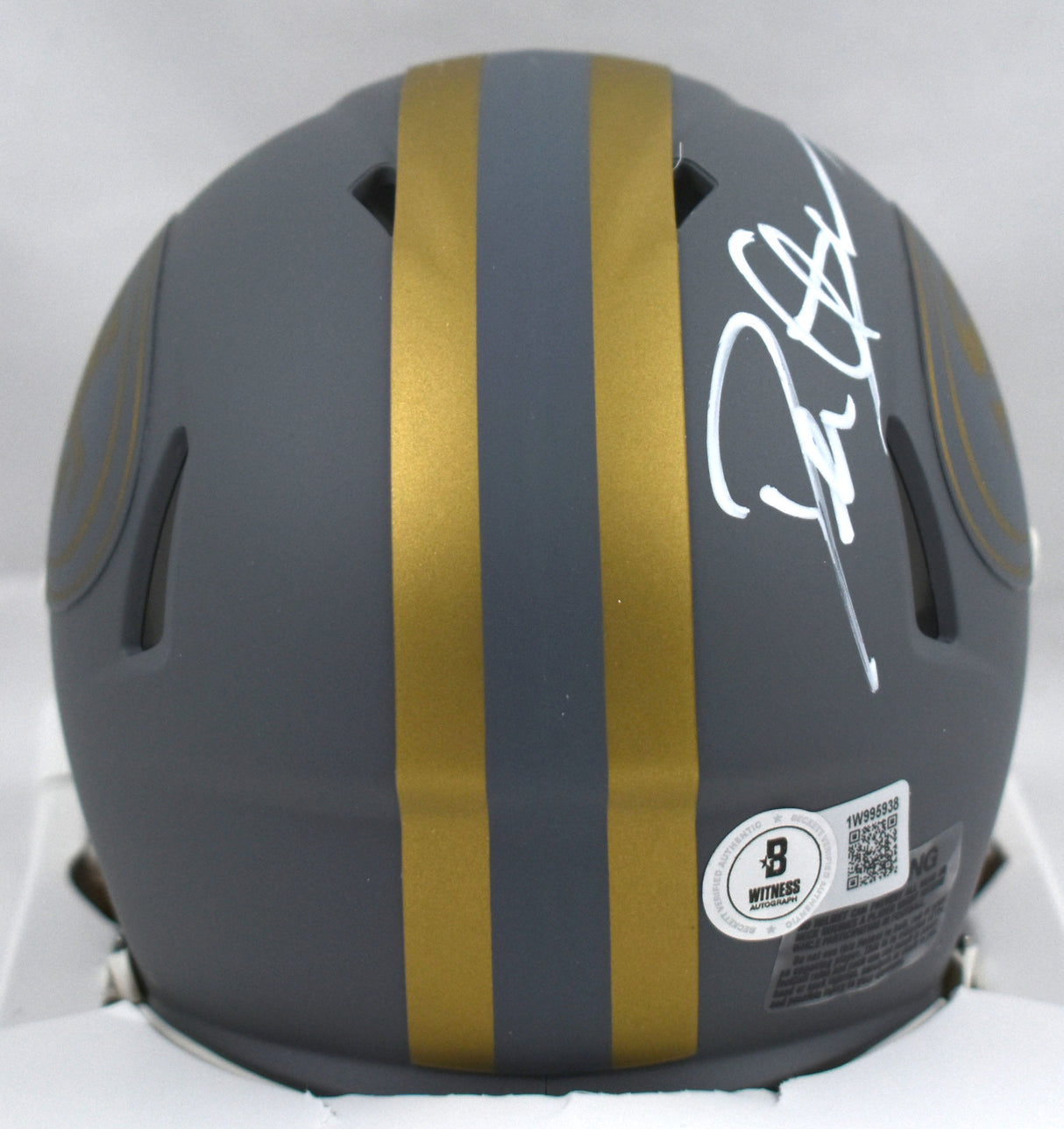 Deion Sanders Signed San Francisco 49ers Slate Speed Mini Helmet-Beckett W Holo
