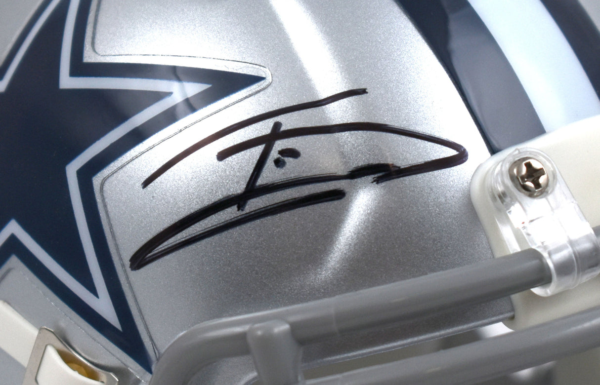 Trevon Diggs Autographed Dallas Cowboys Speed Mini Helmet - Beckett W Hologram