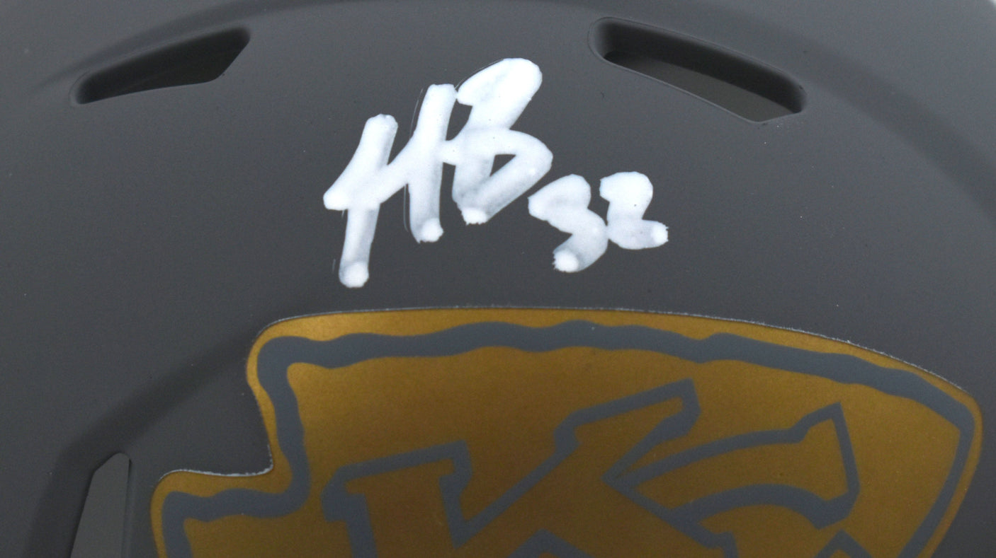 Nick Bolton Signed Chiefs Slate Speed Mini Helmet - Beckett W Hologram *White