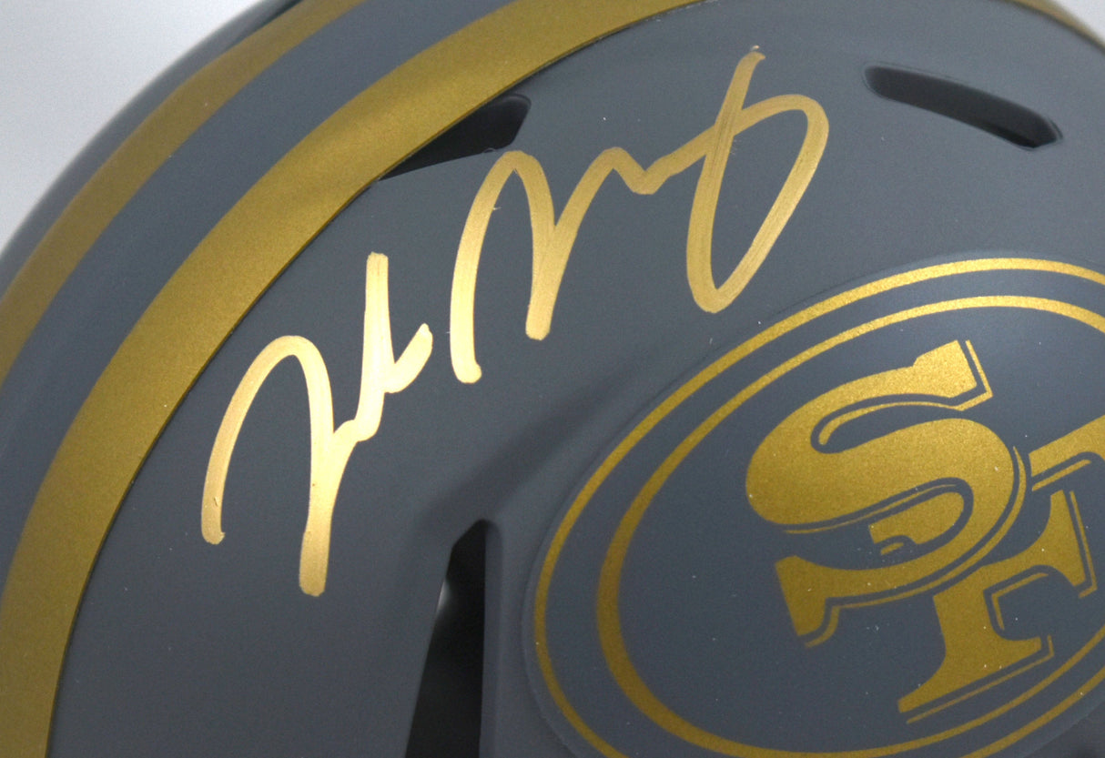 Jake Moody Autographed 49ers Slate Speed Mini Helmet - Beckett W Hologram *Gold
